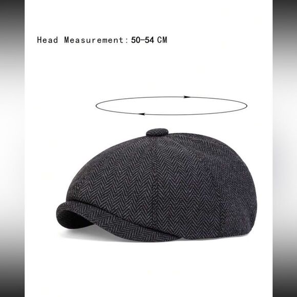 Classic Dark Grey Newsboy Cap Unisex - Picture 2 of 7